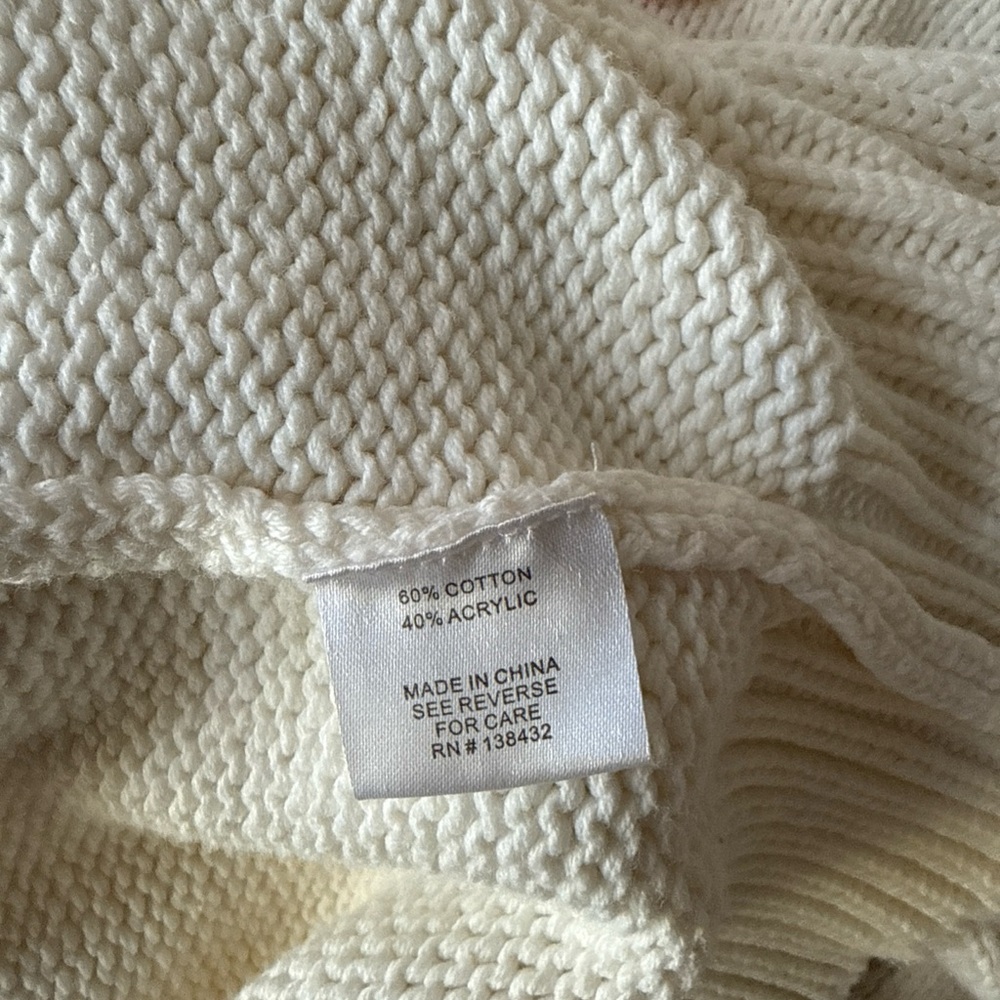 Modcloth Cream Sweater with Colorful Pom-Poms, XXL - Picture 7 of 7